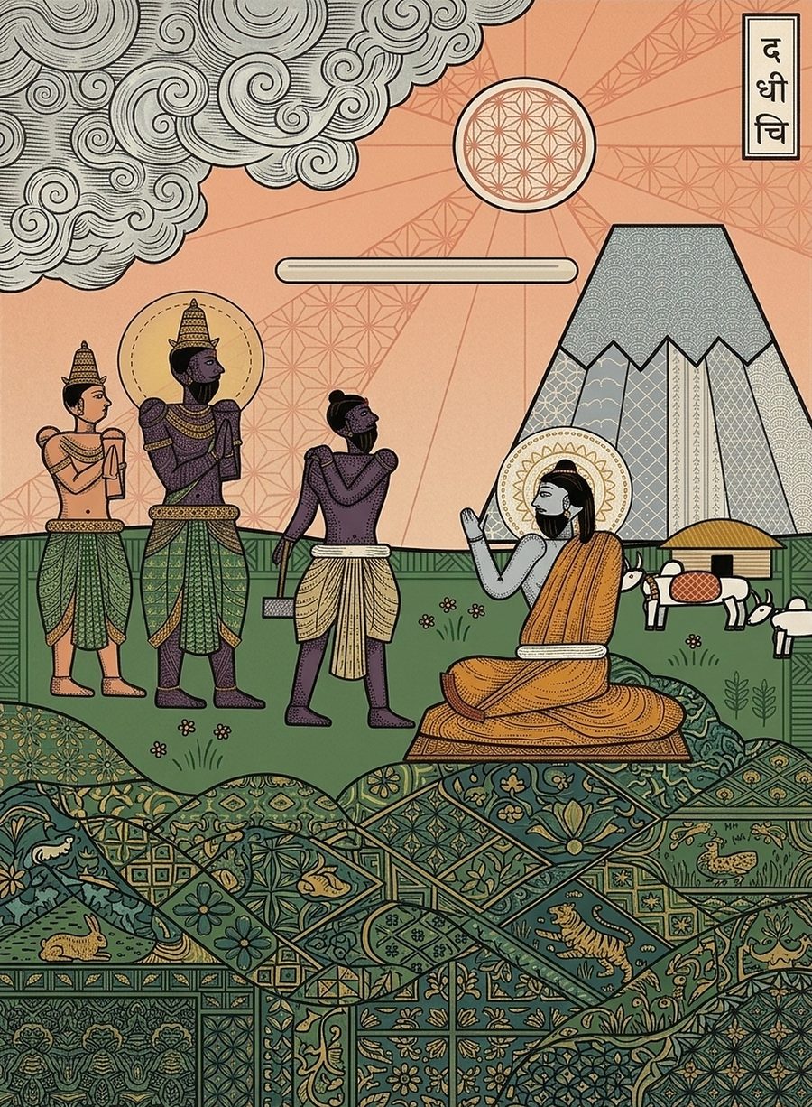 Plate: Dadhichi gives his body to the Devas